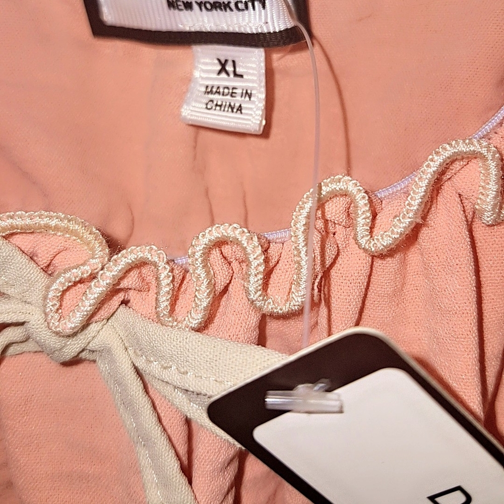 Discreet Blush Ruffle Blouse - Picture 3 of 3